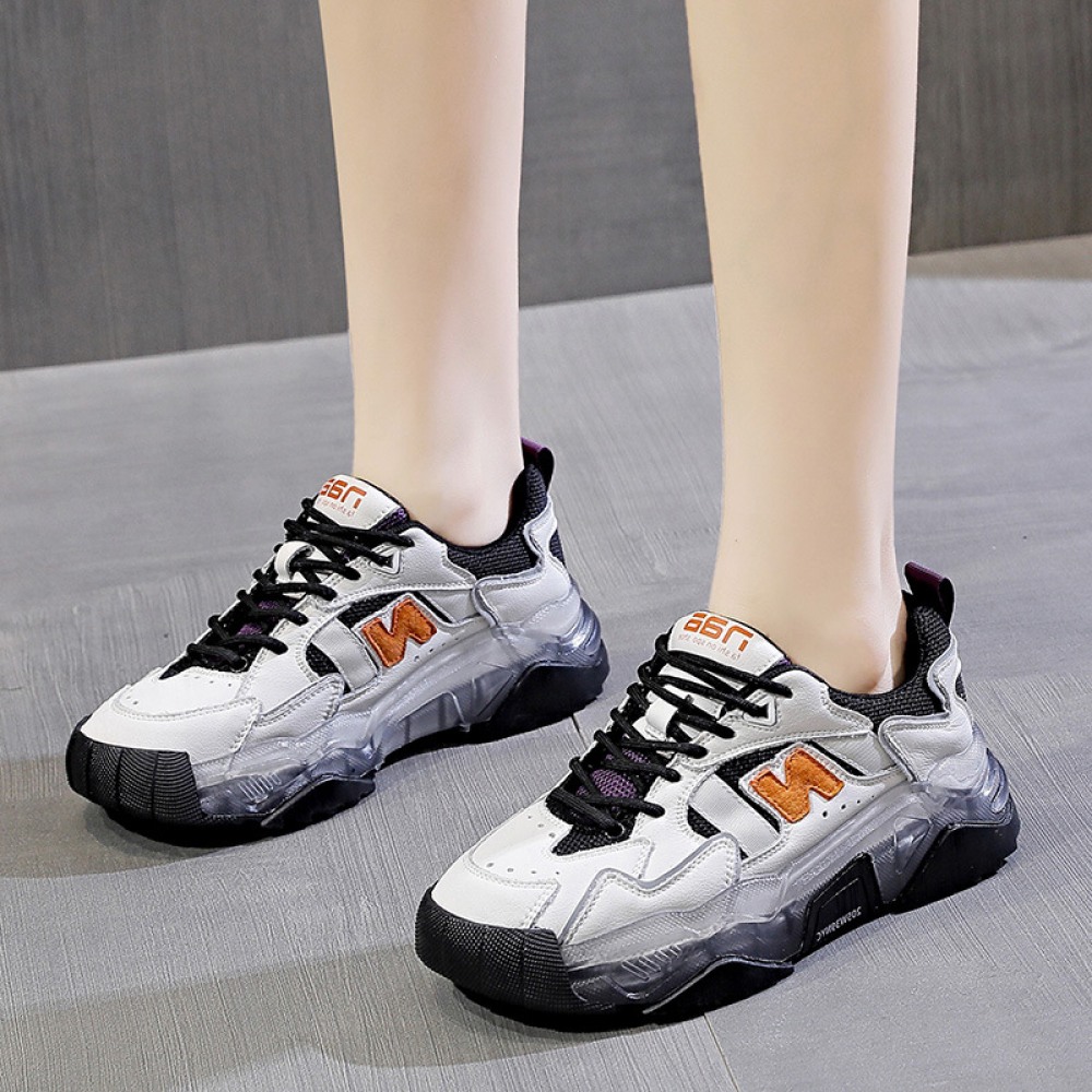 Children's Autumn New Thick-Soled Breathable Casual Sports Platform Shoes Plus Velvet